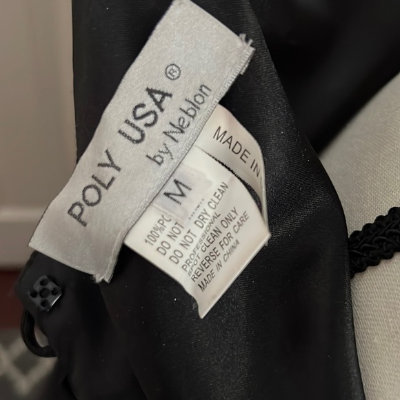 Prom Dress , Black Chiffon with silver beading - Picture 3 of 3